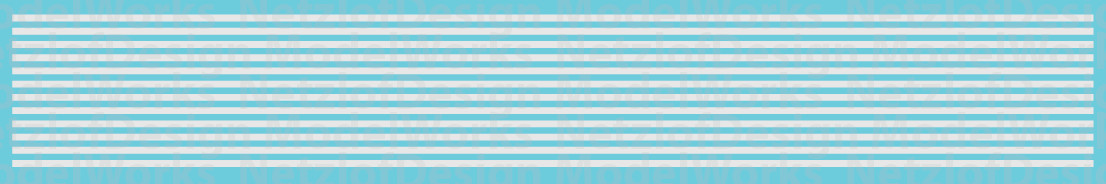 HO Scale - Sill Striping, Non-Reflective Waterslide Decals - White