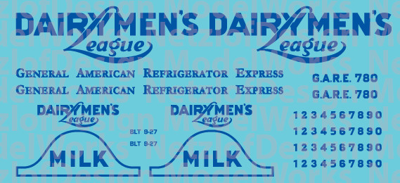 40&#39; Reefer - Dairyman&#39;s League Decal Set