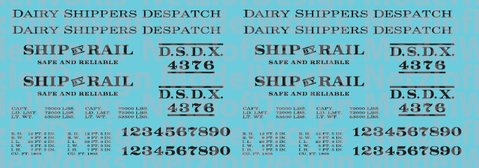 40' Reefer - Dairy Shippers Despatch Decal Set