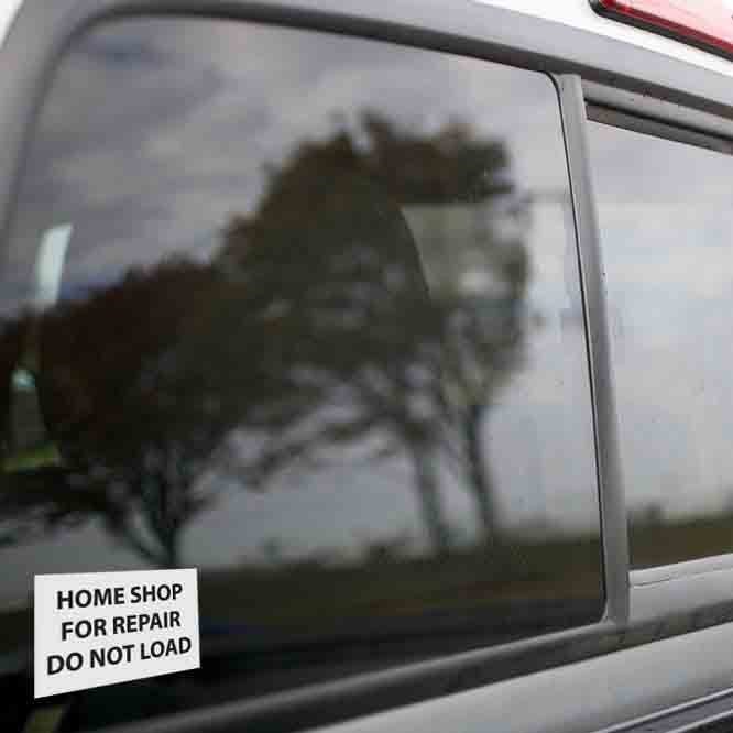 Vinyl Sticker - Home Shop for Repair (White/Black)