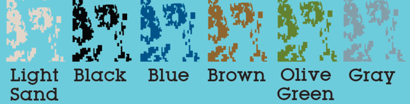 Digital Camo Patches Decal Set