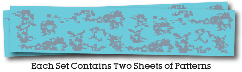 Digital Camo Patches Decal Set