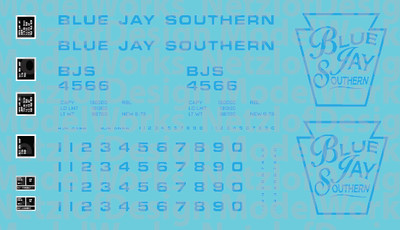 Blue Jay Southern Box Car (BJS) - Blue Lettering
