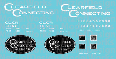 Clearfield Connecting Box Car (CLCR) - White Lettering