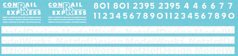 Conrail Express Locomotive Decal Set