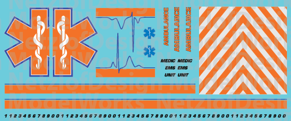 Generic Ambulance Star of Life Decals