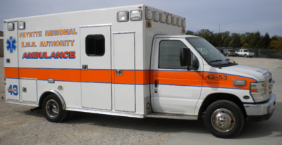 N Scale - Generic Ambulance Name Decals - Blue/Black