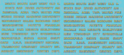 N Scale - Generic Ambulance Name Decals - Yellow/Blue
