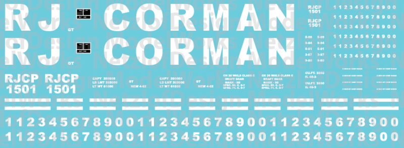 RJ Corman Rotary Hopper Decal Set