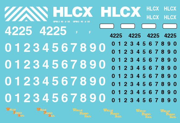 HLCX Lease Locomotive Decal Set