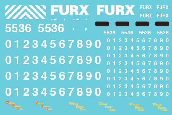 First Union Rail (FURX) GP38-2 Decals