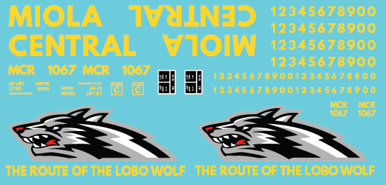 Miola Central Lobo Wolf Box Car Decal Set