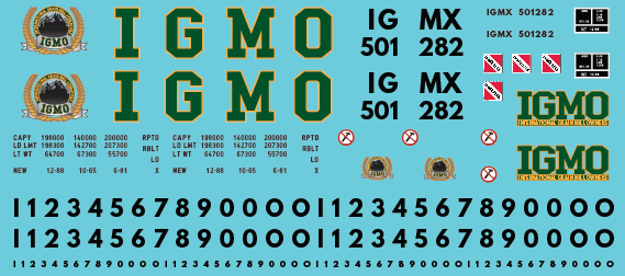 International Grain Mill Operators (IGMO) Covered Hopper Decals
