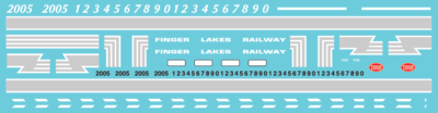 Finger Lakes Railway GP38 - Alternate Lettering Style (2019+) Decal Set