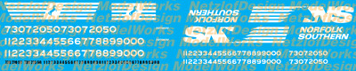 Norfolk Southern SD70ACU Decal Set
