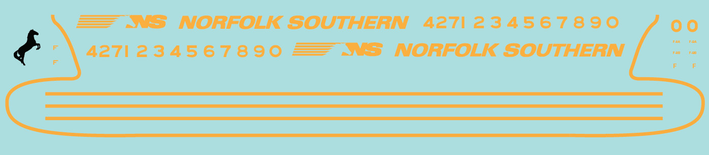Norfolk Southern (NS) OCS F Unit Decals