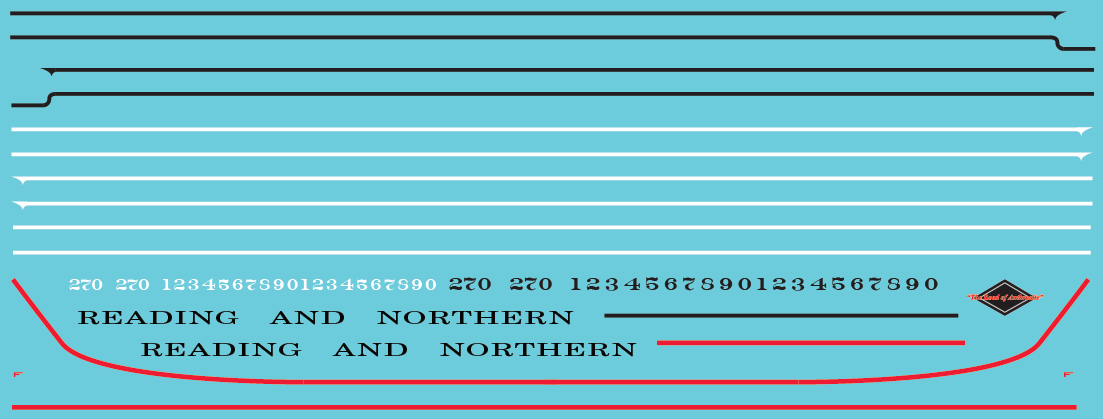 Reading & Northern F Unit Decal Set