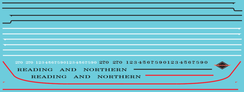 Reading &amp; Northern F Unit Decal Set