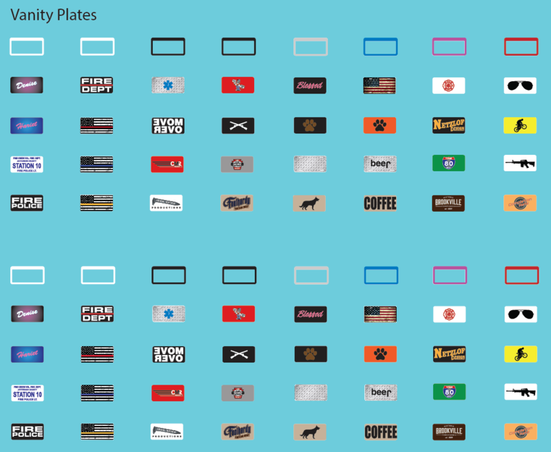 US Vanity License Plates