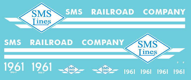 SMS Lines B23-7 #1961 Decal Set