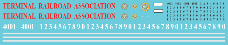 Terminal Railroad Association (TRRA) SD60i Decal Set