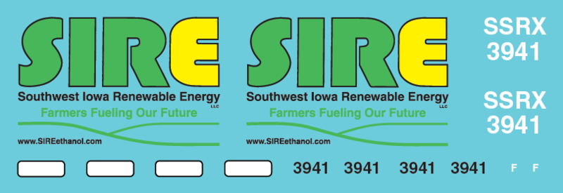 Southwest Renewable Energy SD70MAC (SSRX) Decal Set