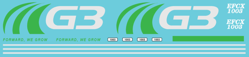 G3 Canada - EFCX 1003 Locomotive Decal Set
