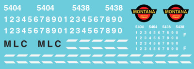 HO Scale - Montana Limestone Company SD50F Locomotive Decal Set