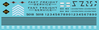 Reading Northern Fast Freight SD50 Decal Set