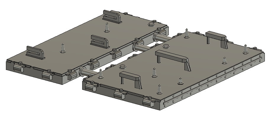 N Scale Train Parts - LinkUP PTC 2 Piece with Antennas (Qty 2)