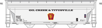 Oil Creek and Titusville ACF 3 Bay Covered Hopper