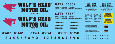 Wolf&#39;s Head Motor Oil Modern Tank Car