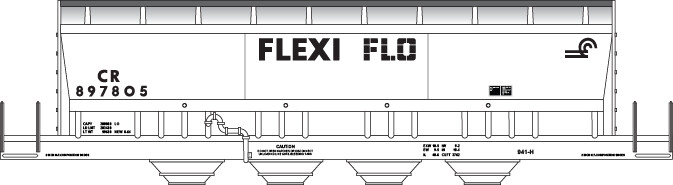 Conrail Flexi-Flo Covered Hopper Decal Set