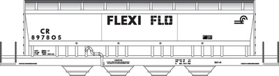 N Scale - Conrail Flexi-Flo Covered Hopper Decal Set
