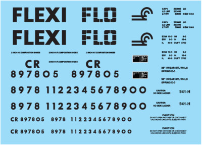 Conrail Flexi-Flo Covered Hopper Decal Set