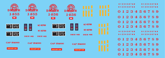 Duluth Missabe Iron Range Ballast Car Decal Set