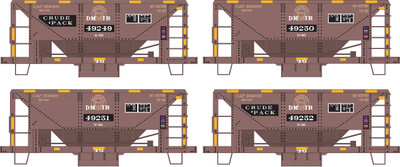 Duluth Missabe Iron Range Crude 4 Pack Ore Car Decal Set