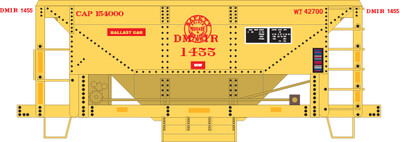 N Scale - Duluth Missabe Iron Range Ballast Car Decal Set