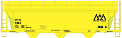 HO Scale - Vermont Railway (VTR) ACF 3 Bay Covered Hopper