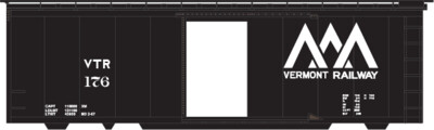 HO Scale - Vermont Railway (VTR) 40ft Box Car