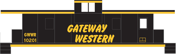 Gateway Western (GWWR) Black/Yellow Caboose