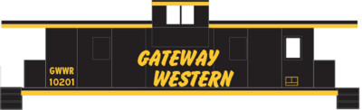 Gateway Western (GWWR) Black/Yellow Caboose
