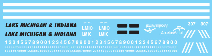 Lake Michigan &amp; Indiana Switcher Decal Set