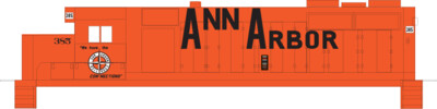 HO Scale - Ann Arbor Big Letter GP35 Decal Set