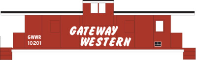 Gateway Western (GWWR) Red/White Caboose