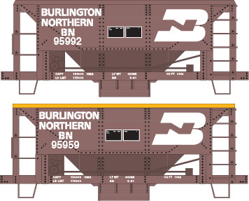 Burlington Northern (BN) Ore Car Decal Set