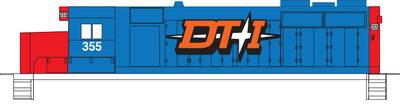Detroit Toledo &amp; Ironton (DTI) GP35 #335 Star Logo