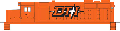 HO Scale - Detroit Toledo &amp; Ironton (DTI) Orange Star Locomotive