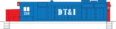 Detroit Toledo &amp; Ironton (DTI) Small Letter GT Patch out