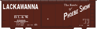 N Scale - Delaware Lackawanna Western 40ft Box Phoebe Snow